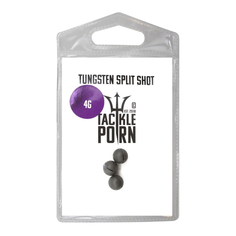 Tackle P*rn Tungsten Split Shot - Finesse Gewicht 4g - natur - 3Stück