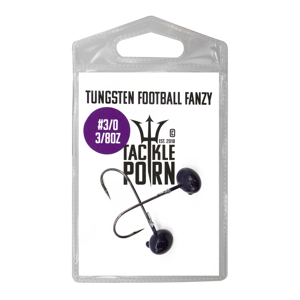 Tackle Porn Tungsten Football Fanzy Jigkopf 3/8oz - 2Stück