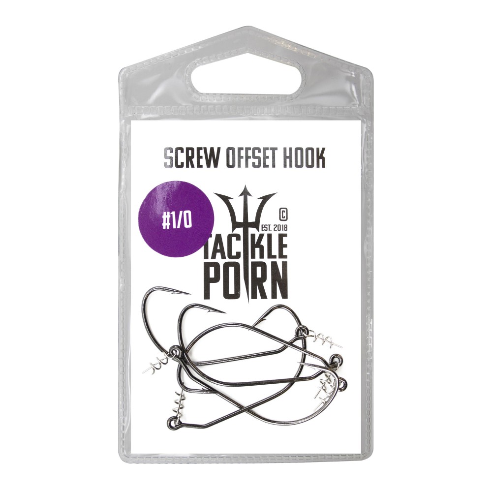 Tackle P*rn Shallow Screw Hook - Offset-Hook 5Stück