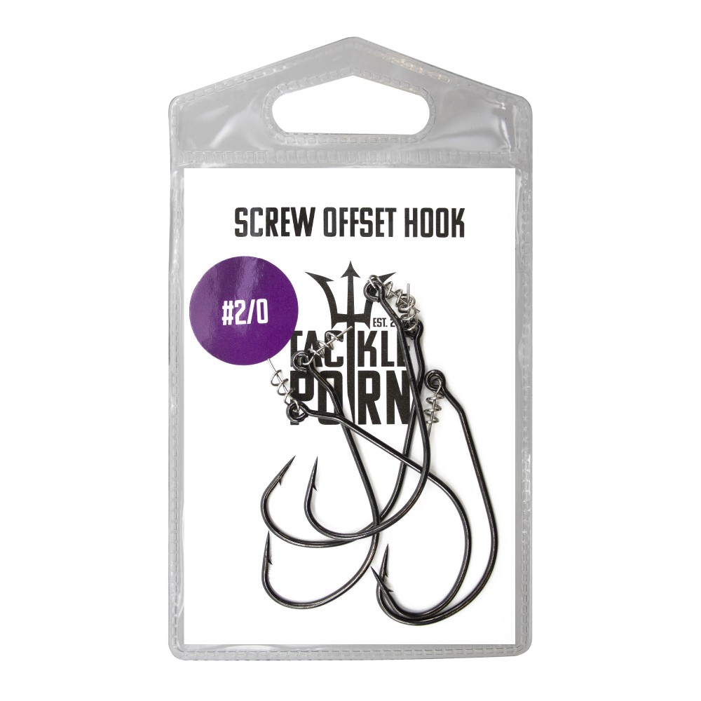 Tackle P*rn Shallow Screw Hook - Offset-Hook 5Stück