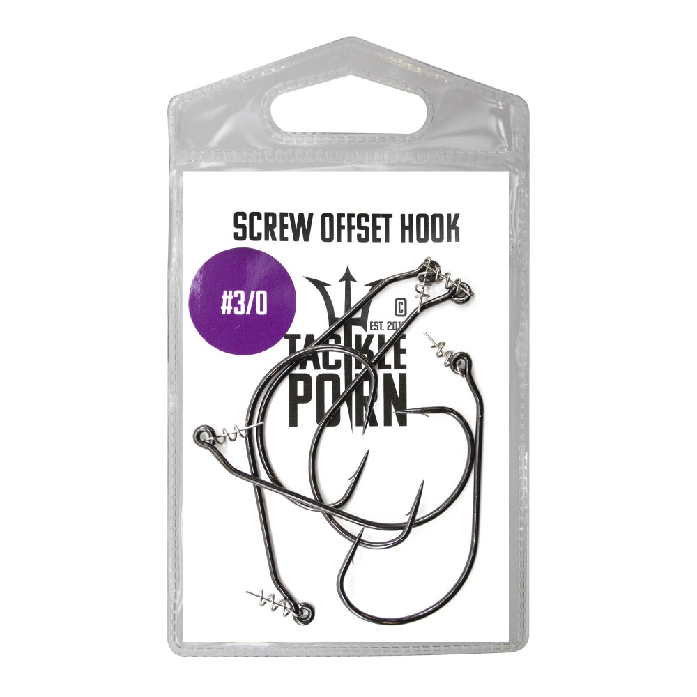 Tackle P*rn Shallow Screw Hook - Offset-Hook 5Stück