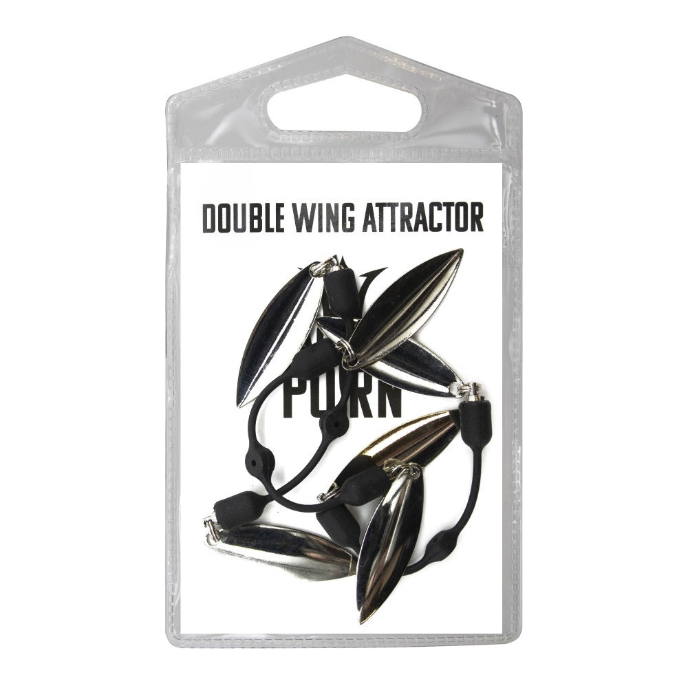 Tackle P*rn Double Wing Attractor - Spinnerblatt silver - 3Stück