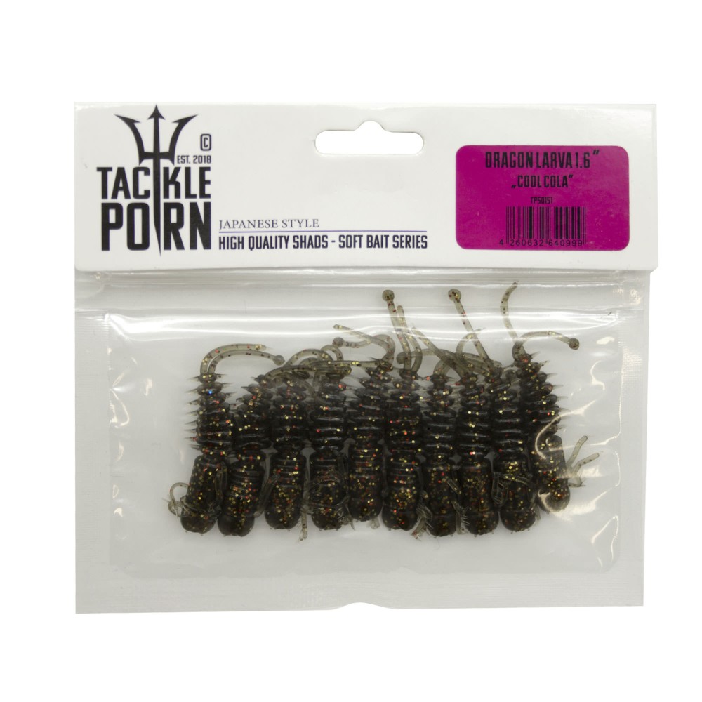 Tackle P*rn Dragon Larva - Creature Bait 4,0 cm - 0,5g - 10 Stück - Cool Cola