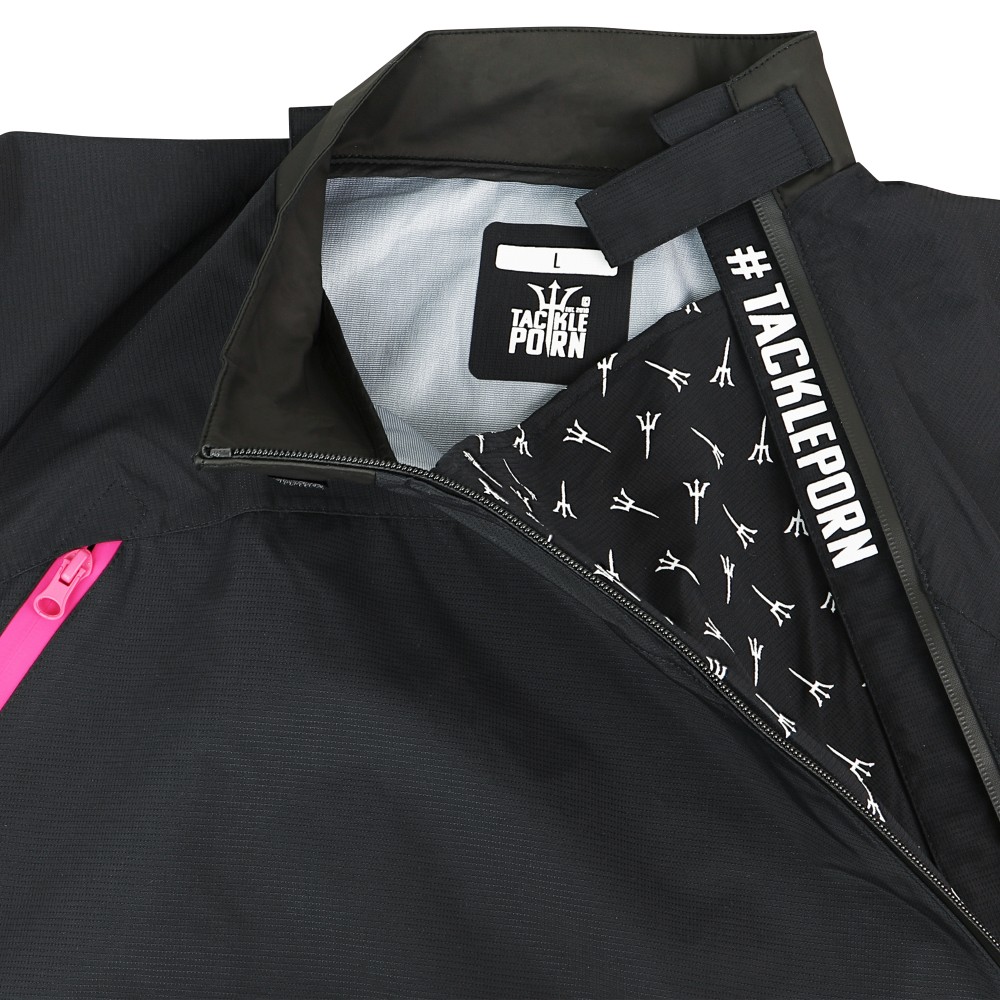 Tackle P*rn Pink Popper Jacket - Regenjacke Gr. S - schwarz