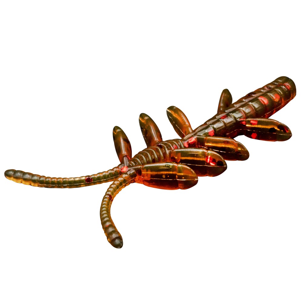 Tackle P*rn Double Dick - Creature Bait 6 cm - 1g - 10 Stück - Motoroil/Red Flake