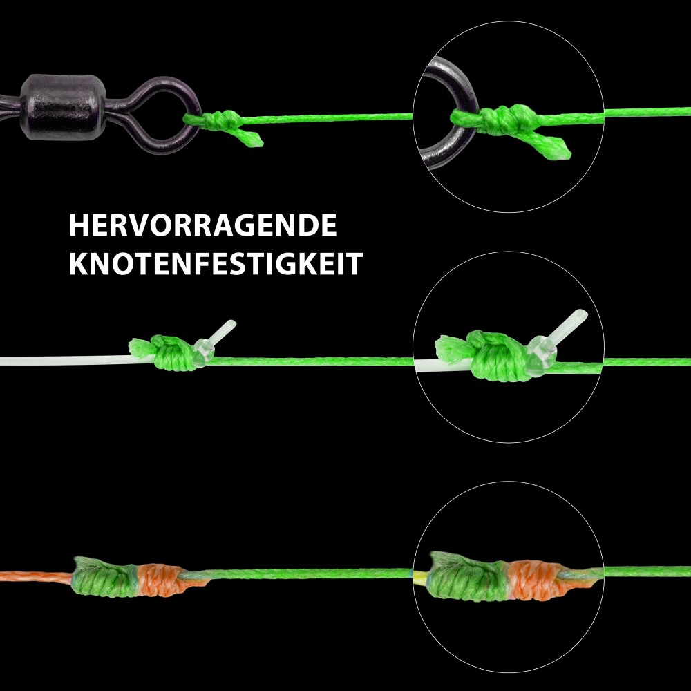 Senshu Q-Line Geflochtene Schnur 0,16mm - lime green - 1000m