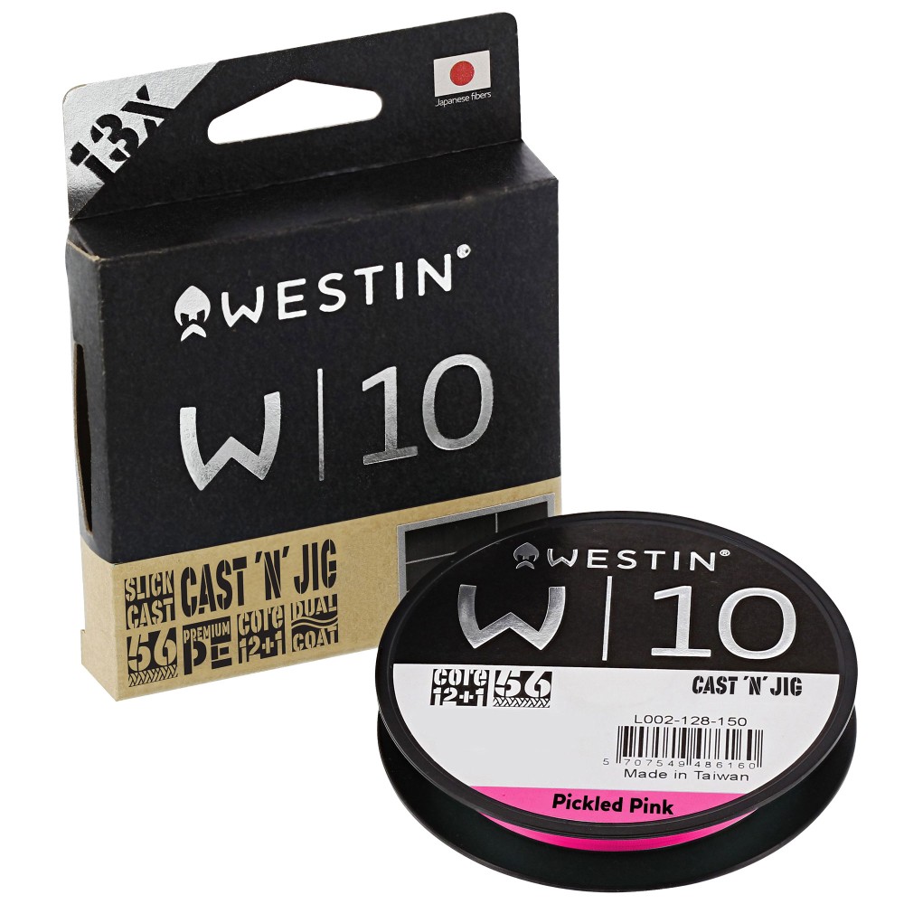 Westin W10 13 Braid Cast'n'Jig Pickled Pink Geflochtene Schnur pink - TK6kg - 0,08mm - 110m