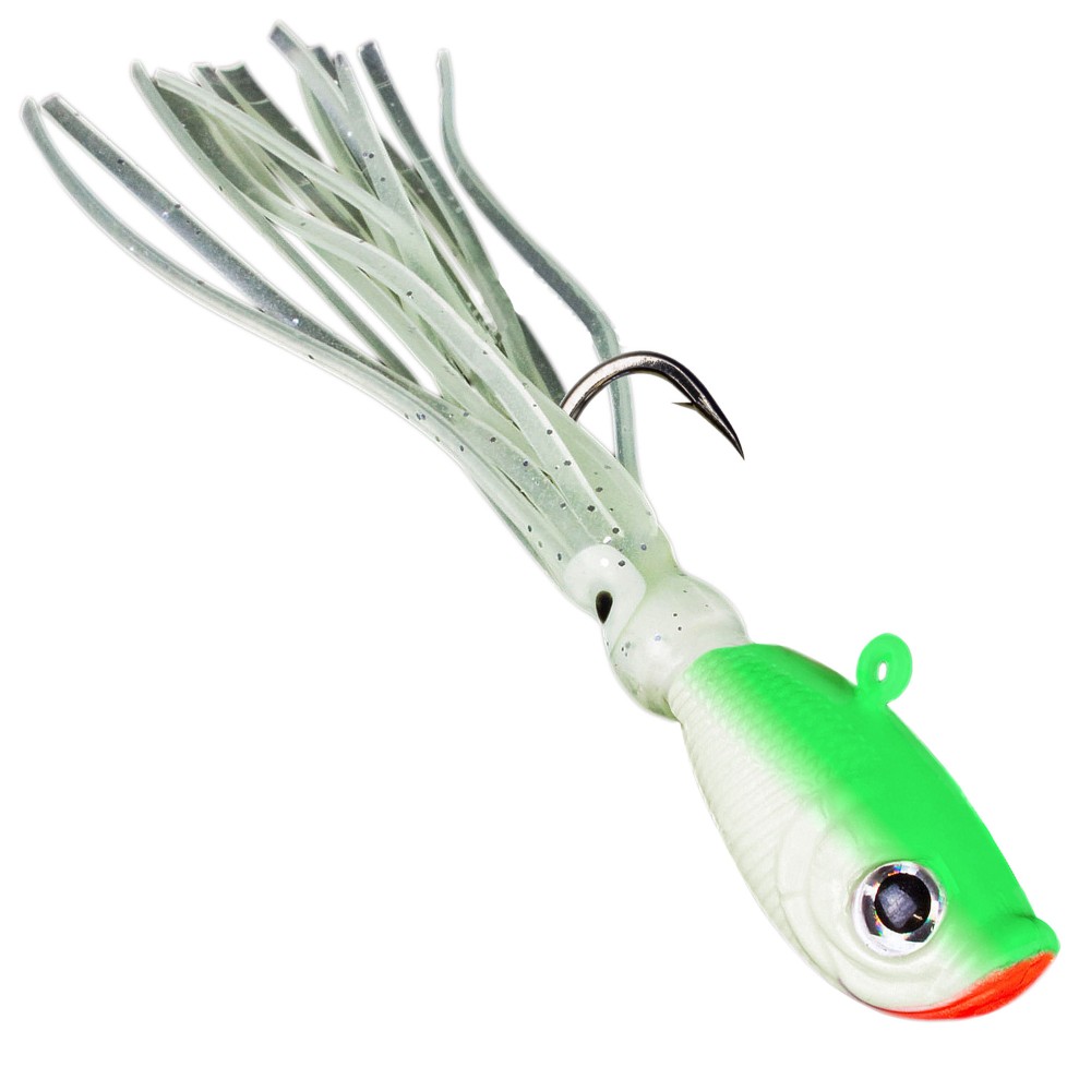 Team Deep Sea Flatter Jig Pilker 140g - Green Yellow - 1 Stück