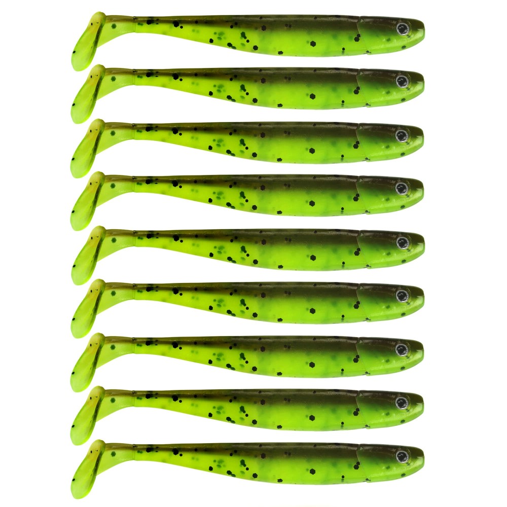 Senshu Jig ´n´ Swim Shad 7.5cm - UV Chartreuse Brownie - 2g - 9 Stück