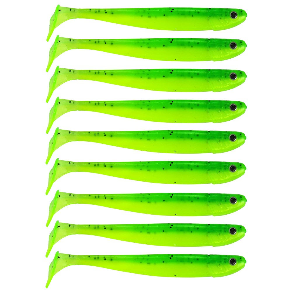 Senshu Jig ´n´ Swim Shad 7.5cm - UV Chartreuse Bandit - 2g - 9 Stück