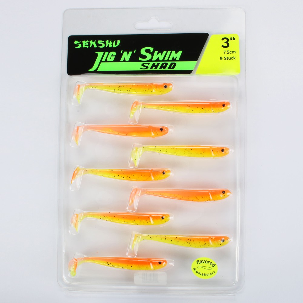 Senshu Jig ´n´ Swim Shad 7.5cm - UV Fruitgame - 2g - 9 Stück