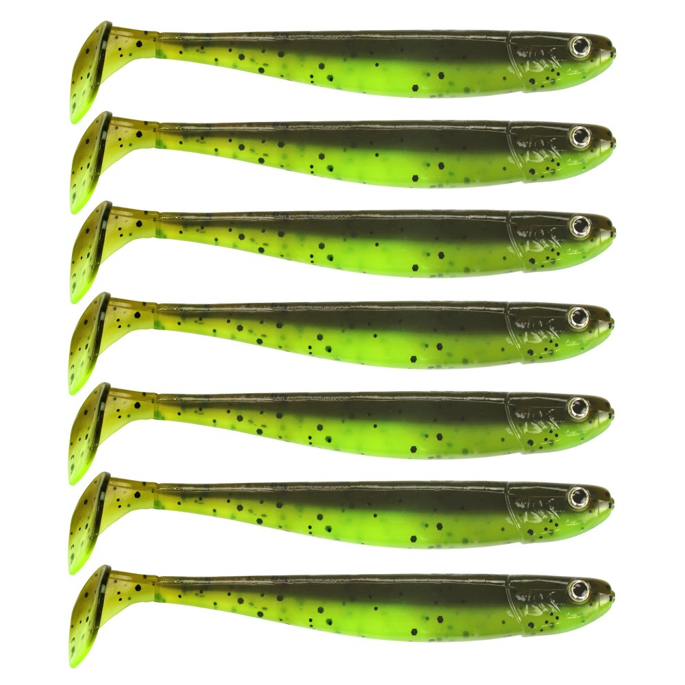 Senshu Jig ´n´ Swim Shad 9.5cm - UV Chartreuse Brownie - 6g - 7 Stück