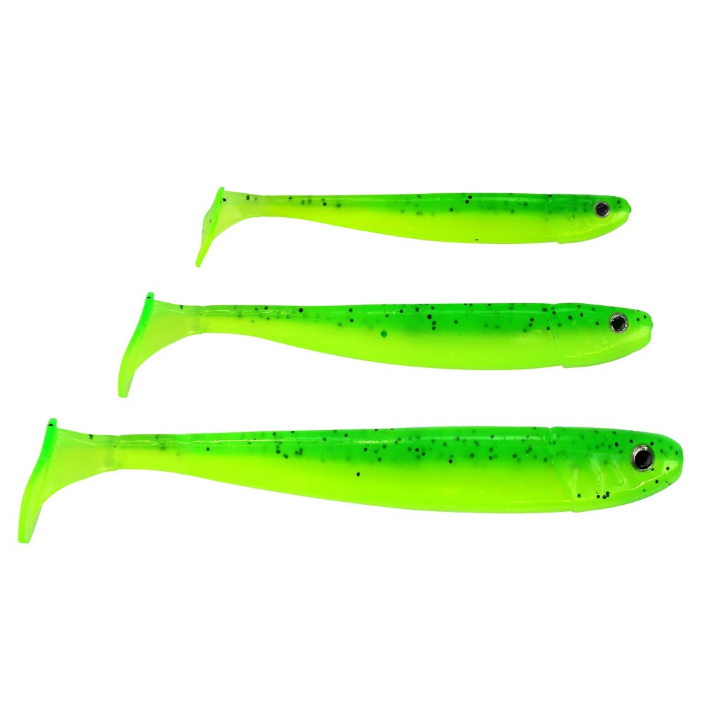 Senshu Jig ´n´ Swim Shad 9.5cm - UV Chartreuse Bandit - 6g - 7 Stück