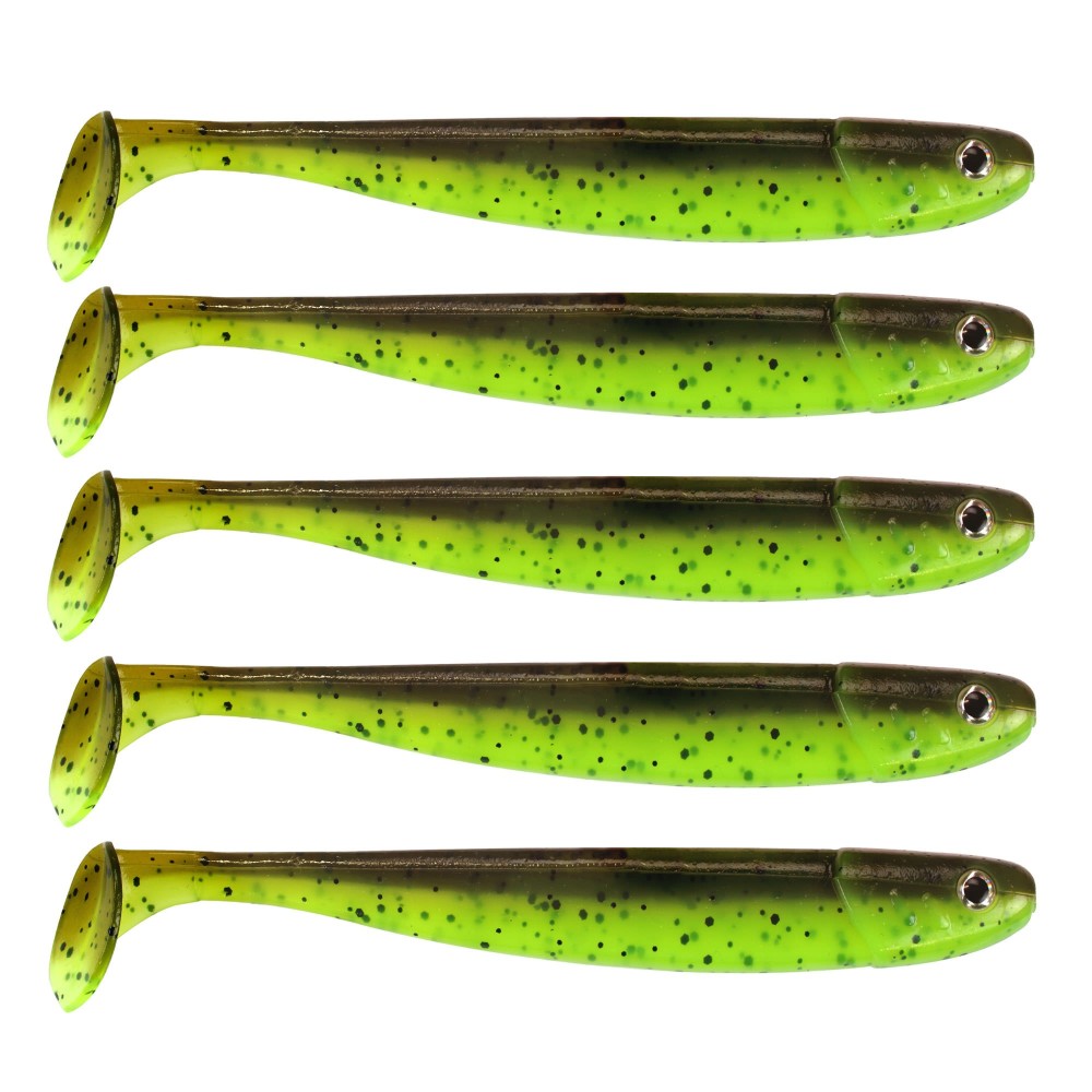 Senshu Jig ´n´ Swim Shad 12cm - UV Chartreuse Brownie - 10g - 5 Stück