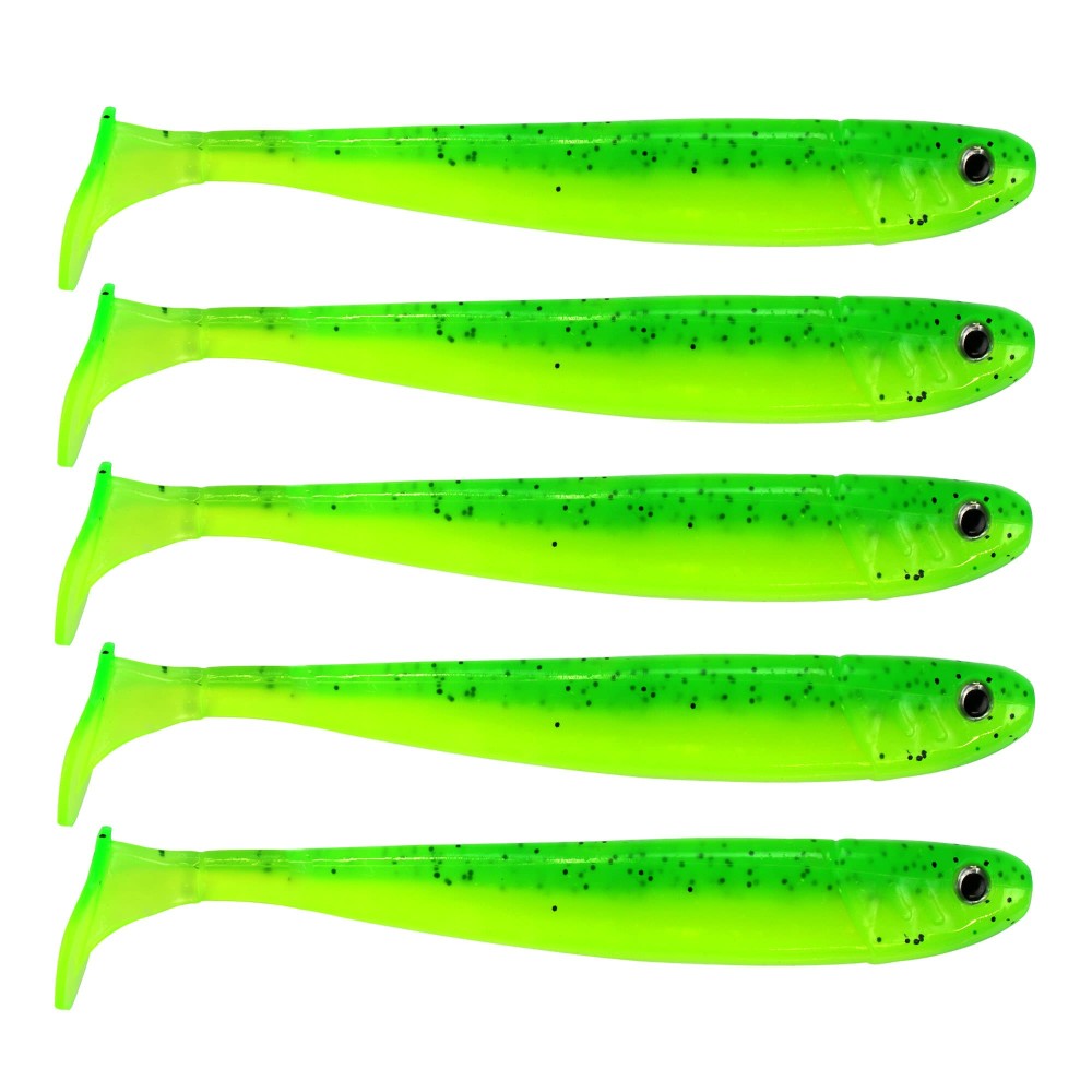 Senshu Jig ´n´ Swim Shad 12cm - UV Chartreuse Bandit - 10g - 5 Stück