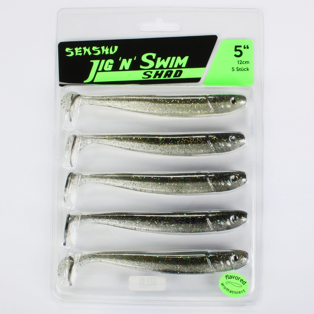 Senshu Jig 'n' Swim Shad 12cm - Twinkle Minnow - 10g - 5 Stück