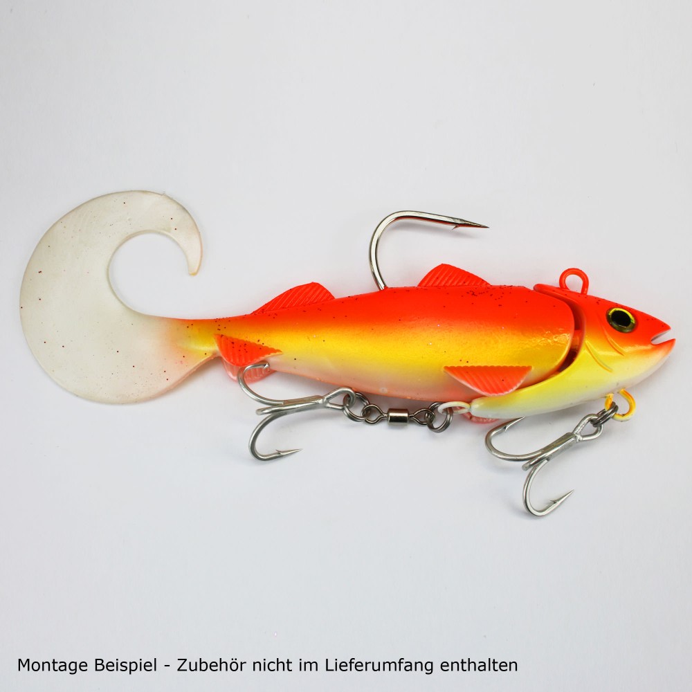 Team Deep Sea Hightide Sea Shad - der Meeresangel Gummifisch 200g - UV Rotbarsch