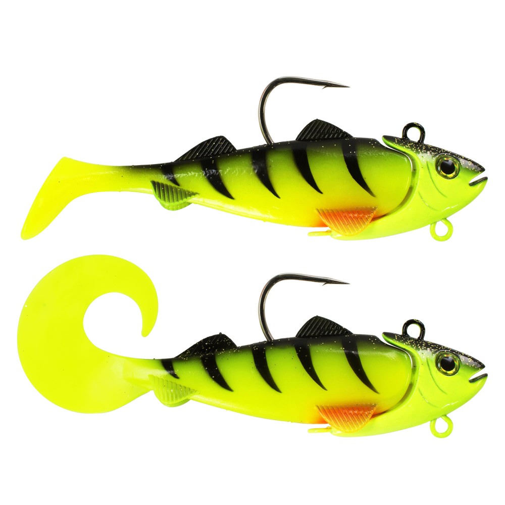 Team Deep Sea Hightide Sea Shad - der Meeresangel Gummifisch 200g - UV Chartreuse Ghost