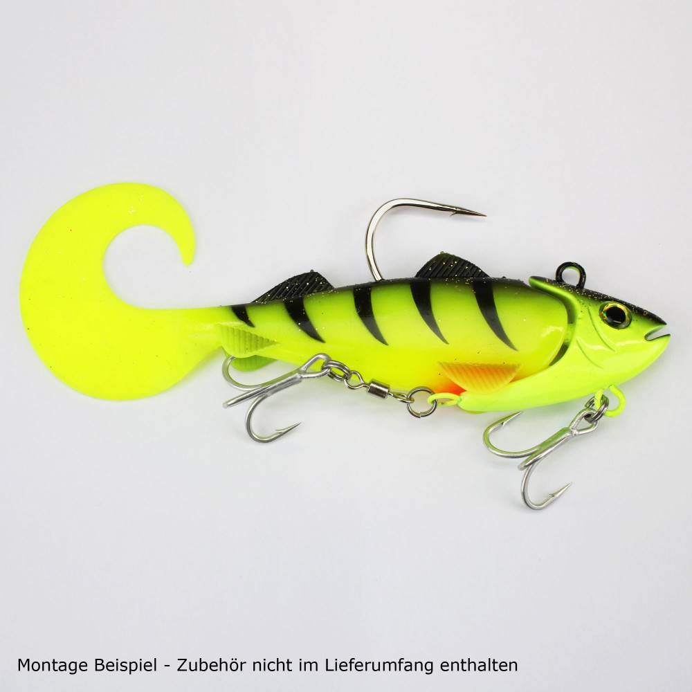 Team Deep Sea Hightide Sea Shad - der Meeresangel Gummifisch 200g - UV Chartreuse Ghost