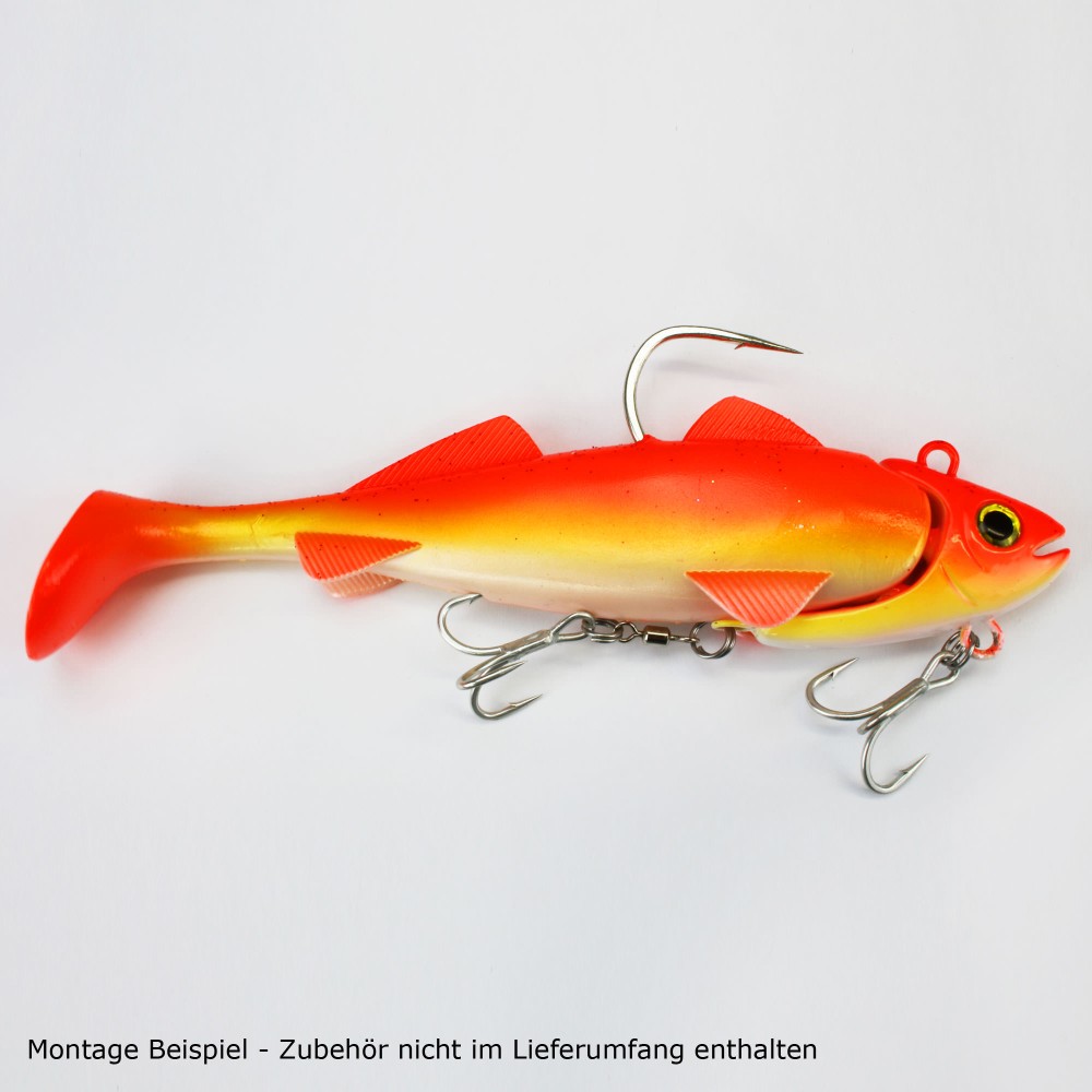 Team Deep Sea Hightide Sea Shad - der Meeresangel Gummifisch 300g - UV Rotbarsch