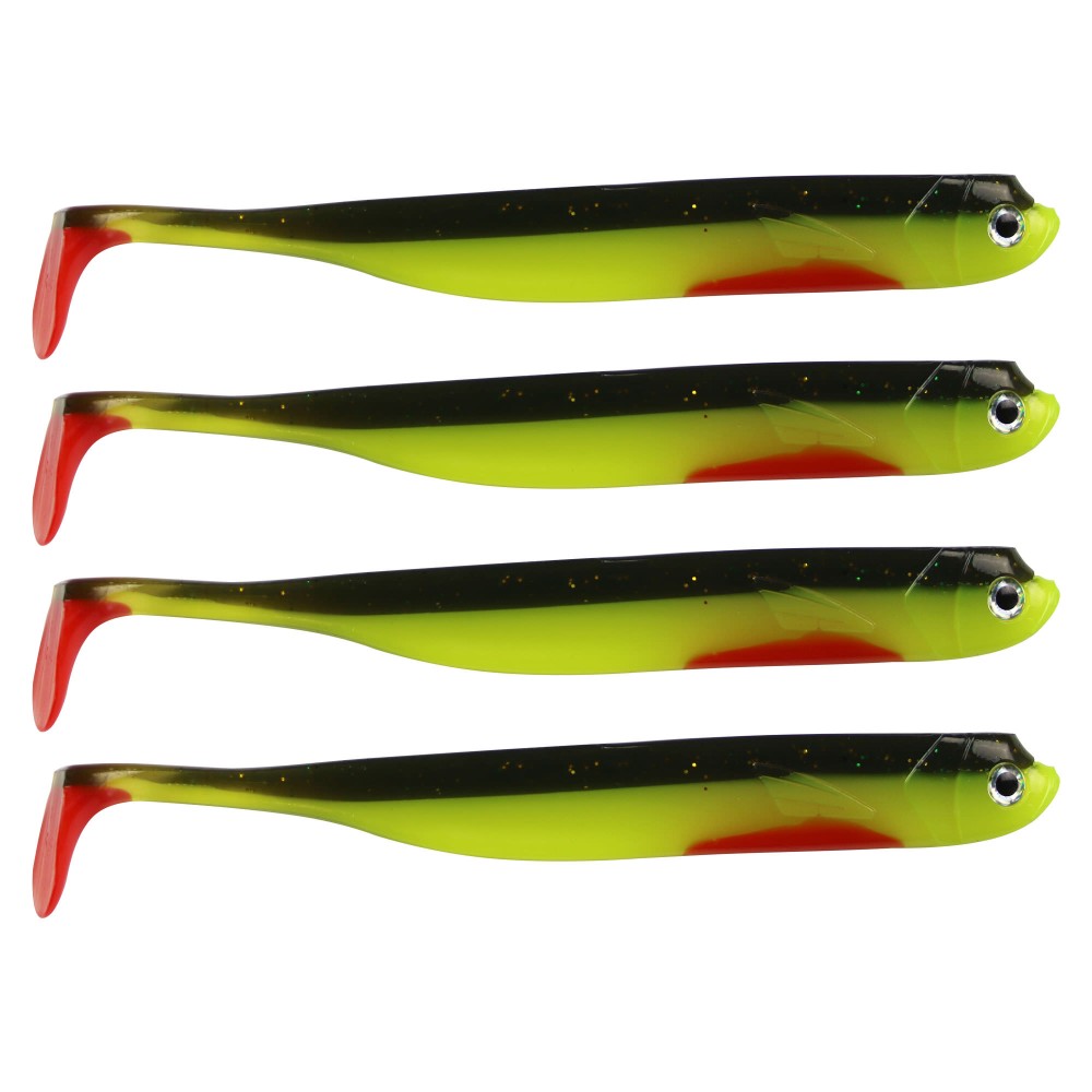 Roy Fishers Der Zander Gummifisch 15cm - UV Captain Kiwi - 15g - 4 Stück