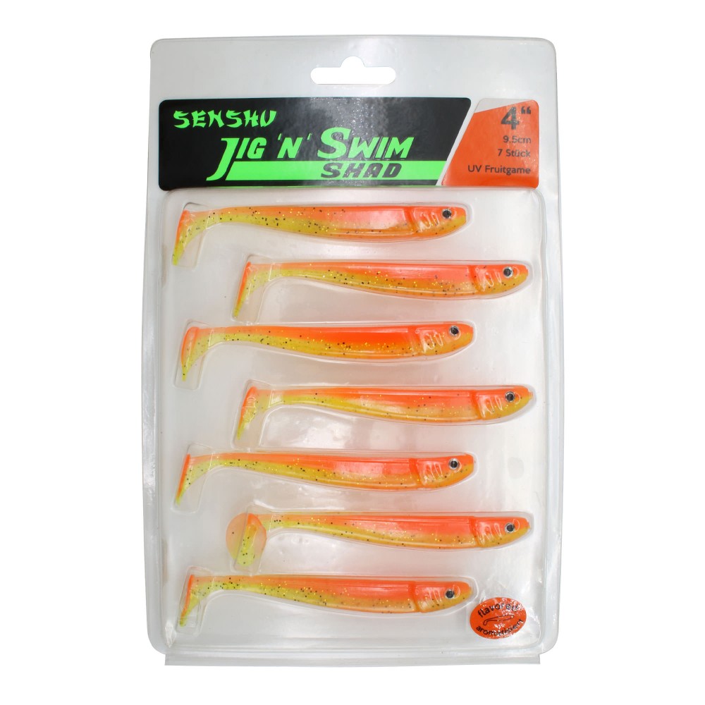 Senshu Jig ´n´ Swim Shad 9.5cm - Green Tomato - 6g - 7 Stück