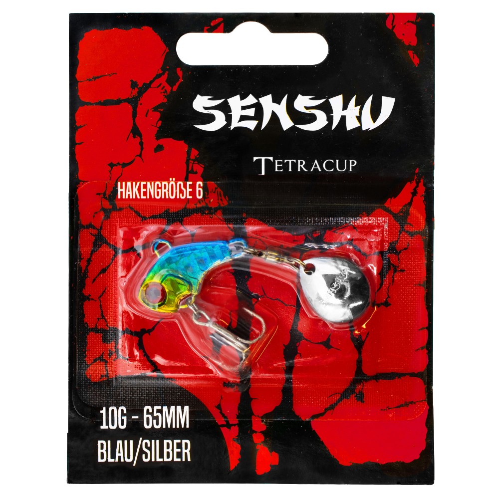 Senshu Tetracup 10g - blau /silber - 65mm - Hakengröße 6