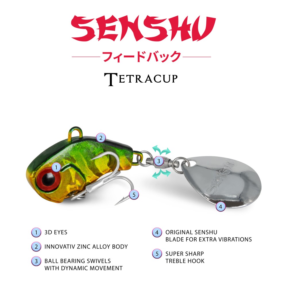 Senshu Tetracup 10g - firetiger - 65mm - Hakengröße 6