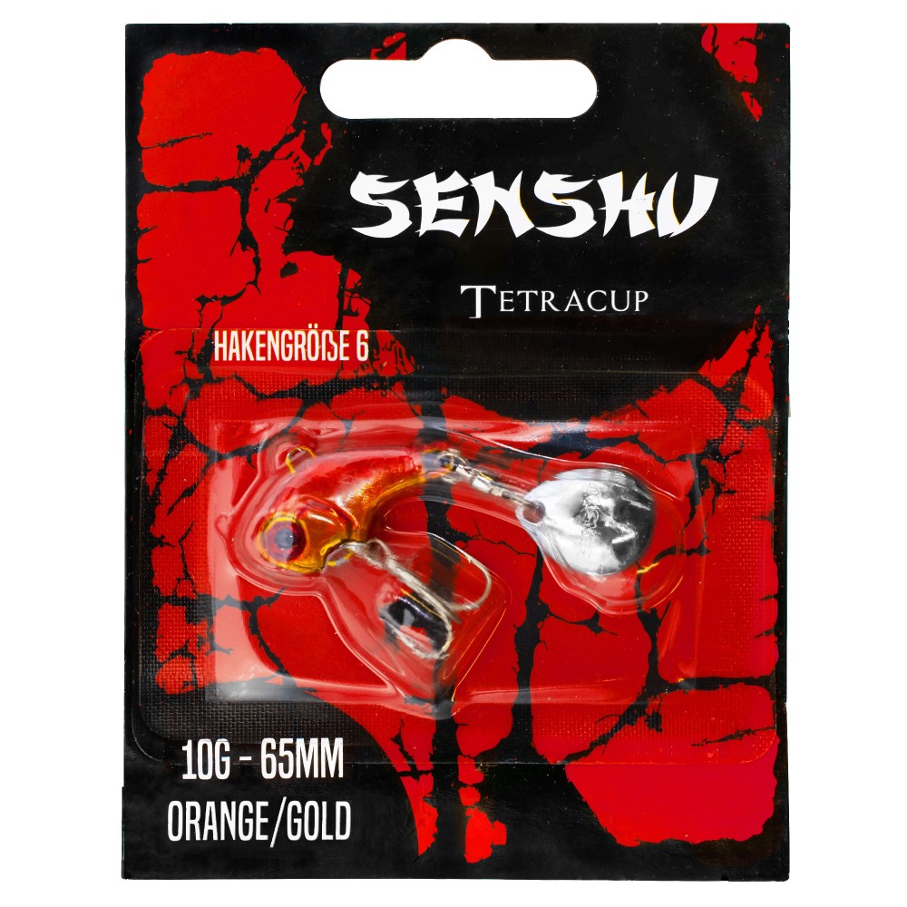 Senshu Tetracup 10g - orange/gold - 65mm - Hakengröße 6