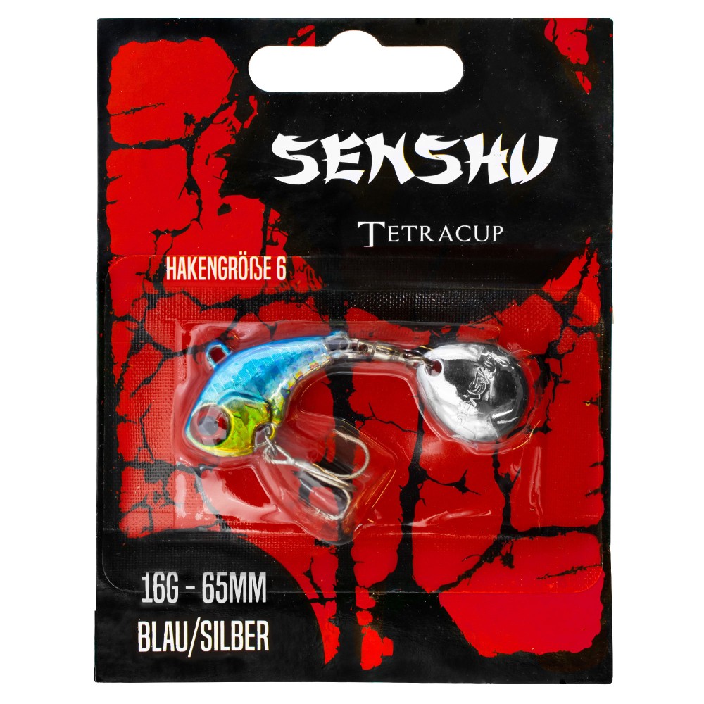 Senshu Tetracup 16g - blau /silber - 65mm - Hakengröße 6