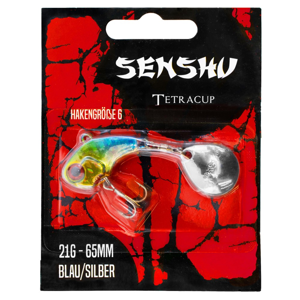 Senshu Tetracup 21g - blau /silber - 65mm - Hakengröße 6