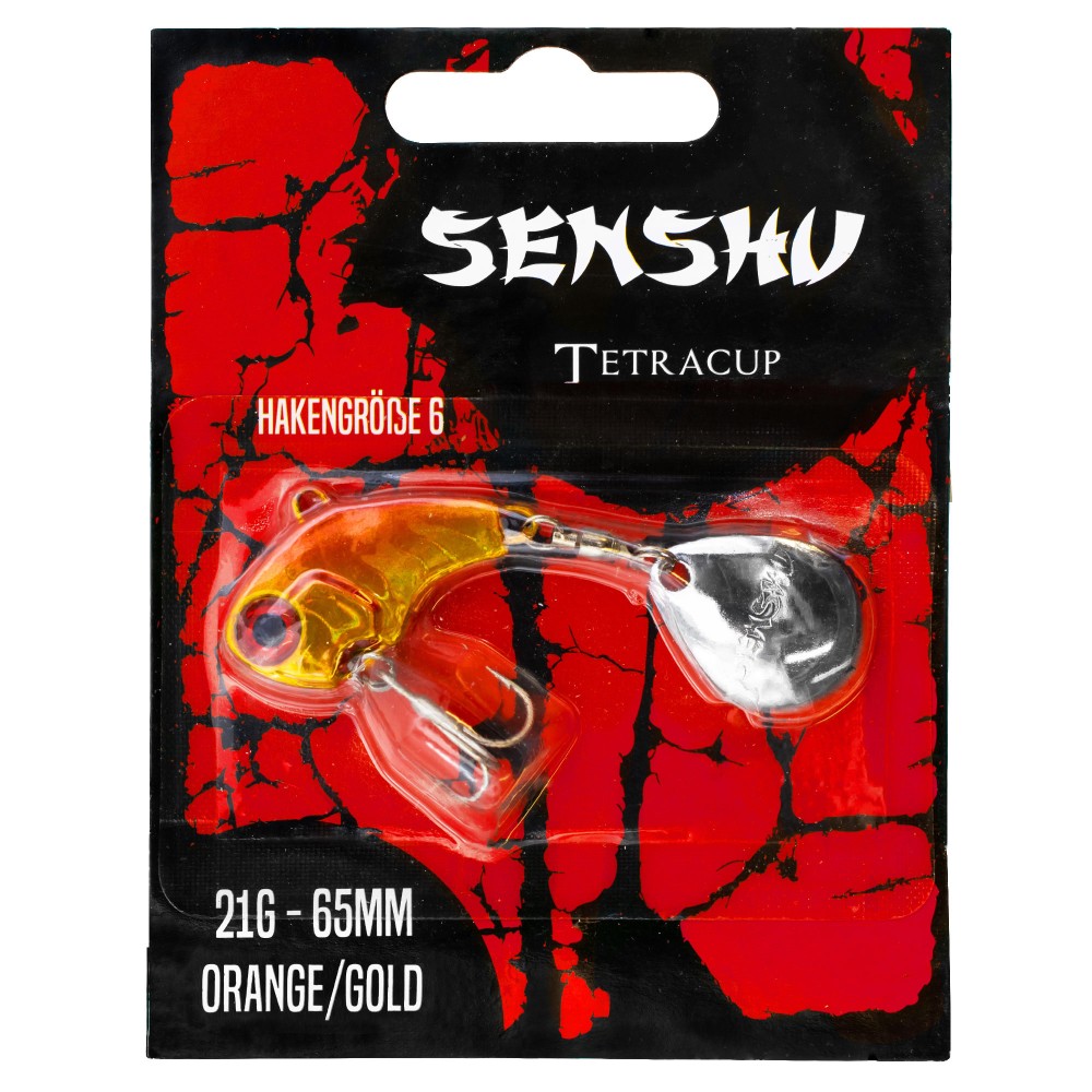 Senshu Tetracup 21g - orange/gold - 65mm - Hakengröße 6