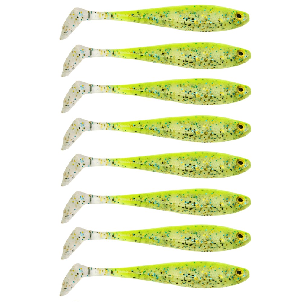 RD Rubber Duck Shad - Gummifisch 6.5cm - Motoroil Pineapple Flake - 1.6g - 8 Stück