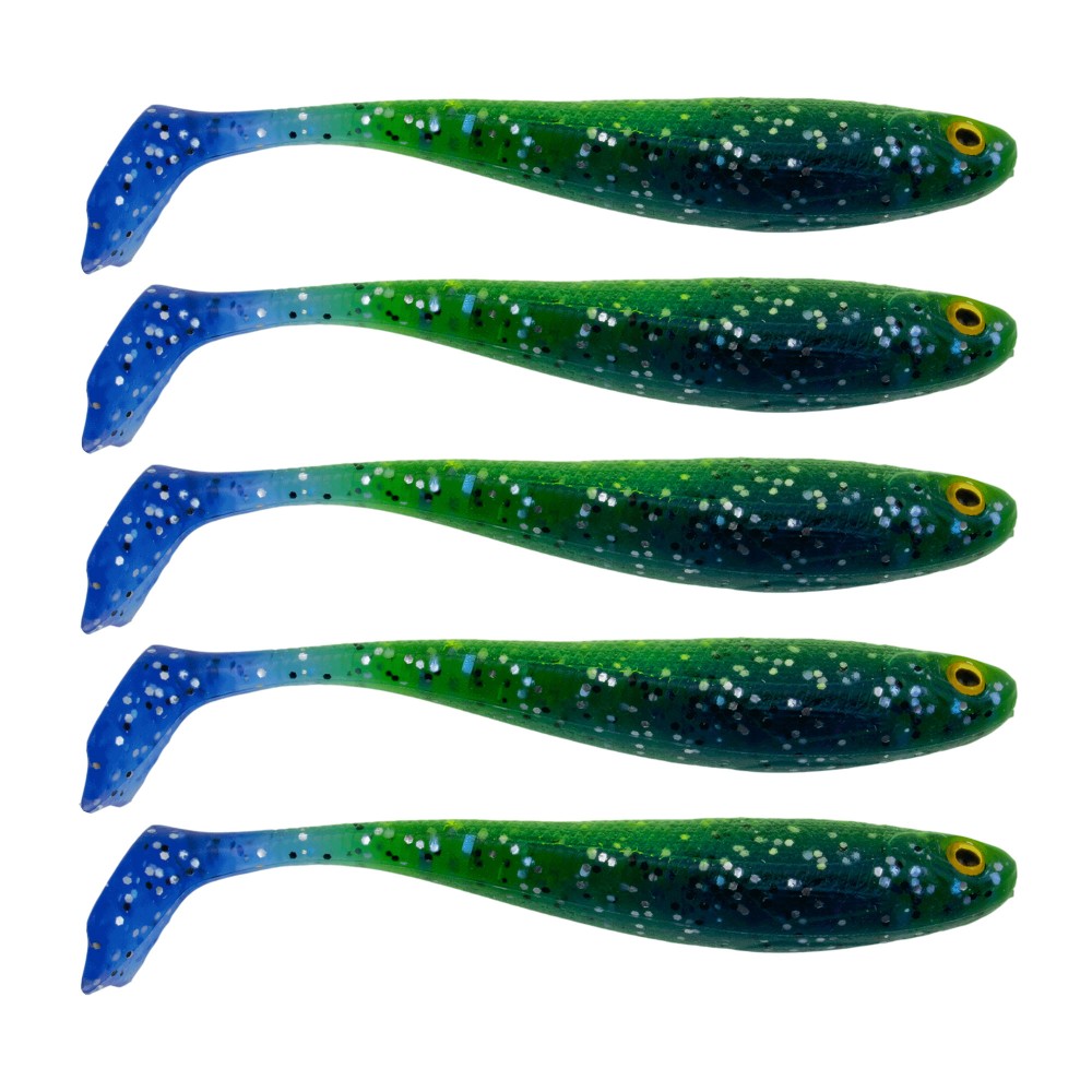 RD Rubber Duck Shad - Gummifisch 9.5cm - Blue Lemon Ice - 6g - 5 Stück