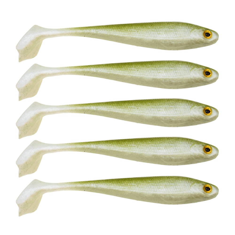 RD Rubber Duck Shad - Gummifisch 9.5cm - Funky Kiwi - 6g - 5 Stück