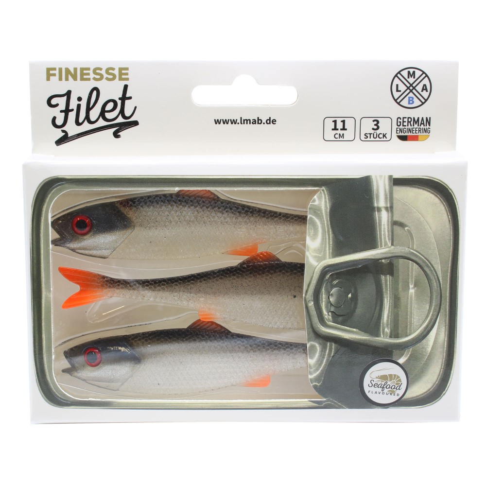 LMAB Finesse Filet Gummifisch 11cm - Roach, 3 Stück