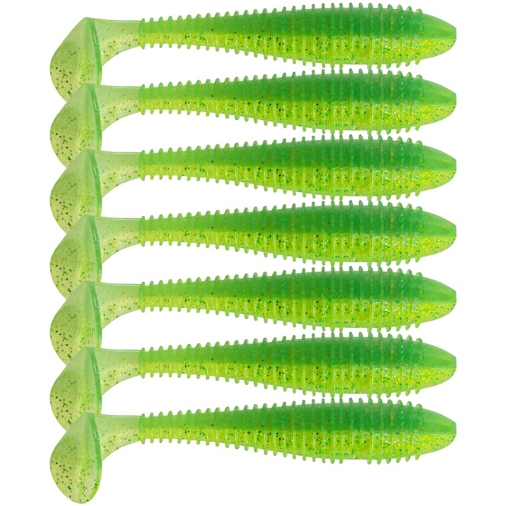 Keitech FAT Swing Impact Gummifisch 3,3 - 8,2cm - 6g - Lime Chartreuse - 7Stück