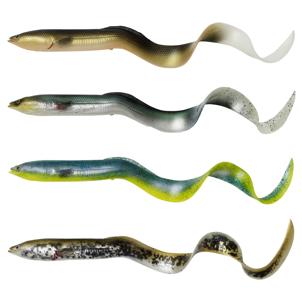 Savage Gear LB Real Eel Twister-Shad 15cm - 12g - Green/Silver - 1Stück
