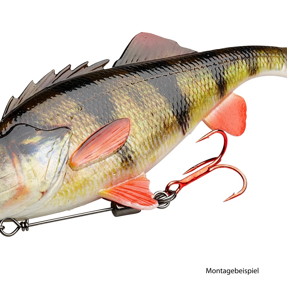 Savage Gear 4D Perch Shad Gummifisch 1Stück - 20cm - Blue Silver