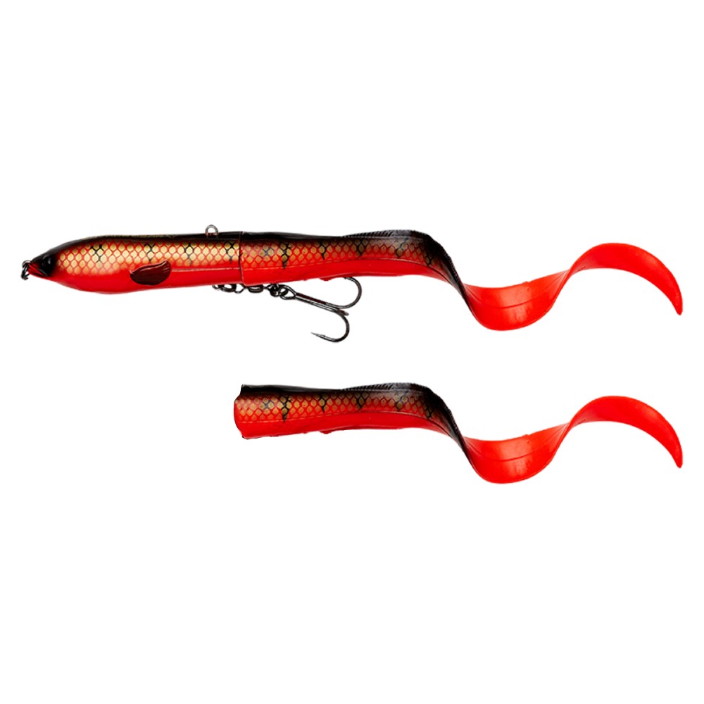 Savage Gear 3D Hard Eel 2 + 1 Swimbait 17cm - 50g - Red N Black - 2 + 1Stück