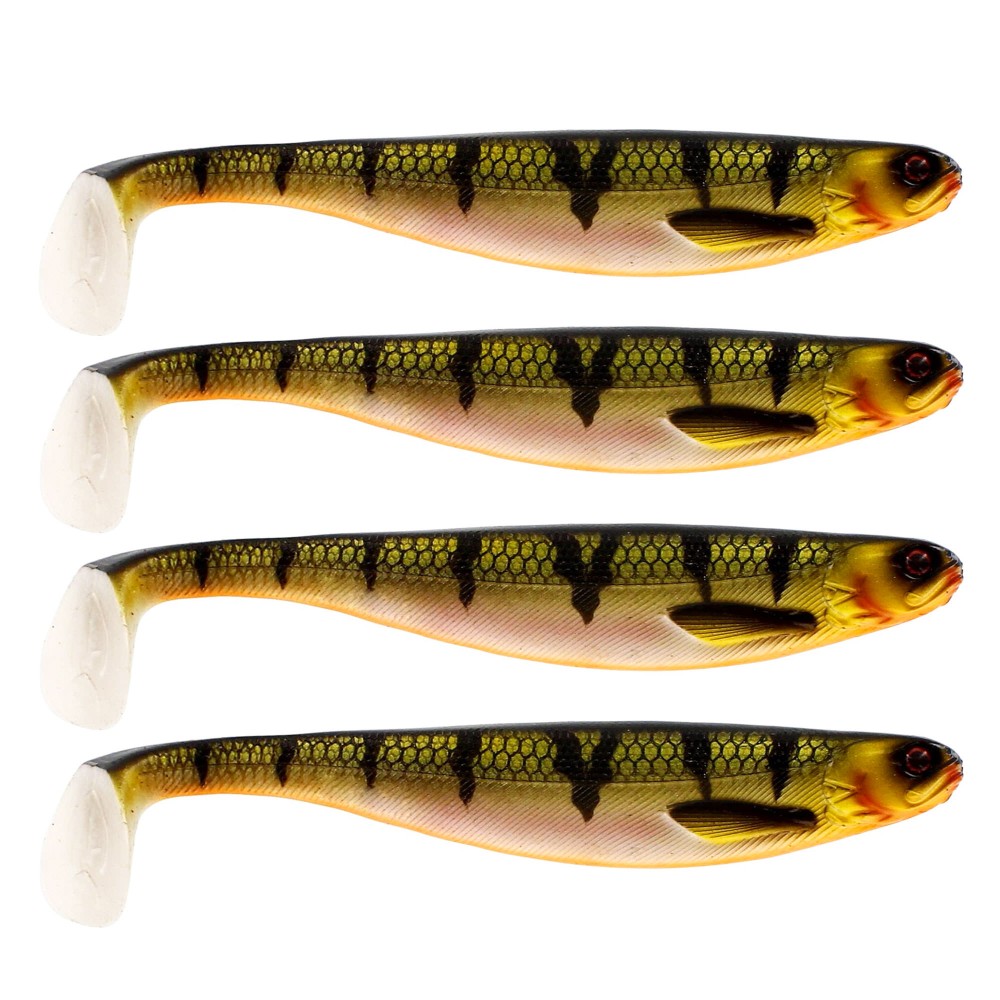 Westin ShadTeez Slim - Gummifische 7.5cm - Bling Perch - 3g - 4 Stück