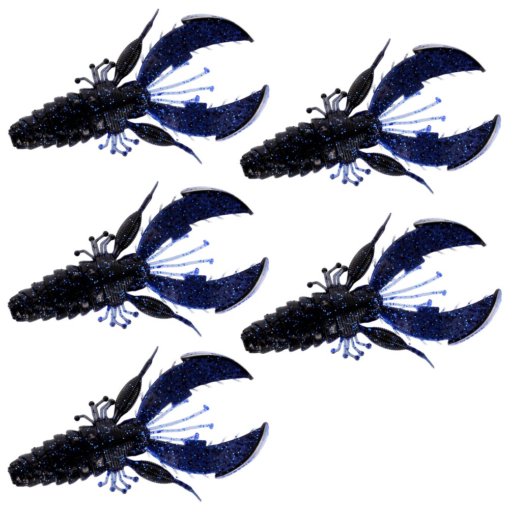 Westin CreCraw Creaturebait 8,5cm - Black/Blue - 7g - 5Stück