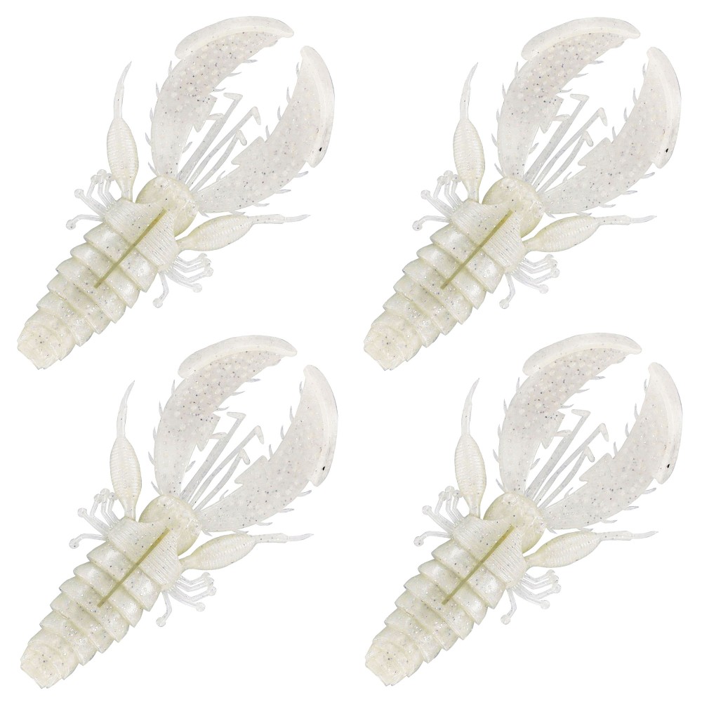 Westin CreCraw Creaturebait 10cm - Glow White - 12g - 4Stück