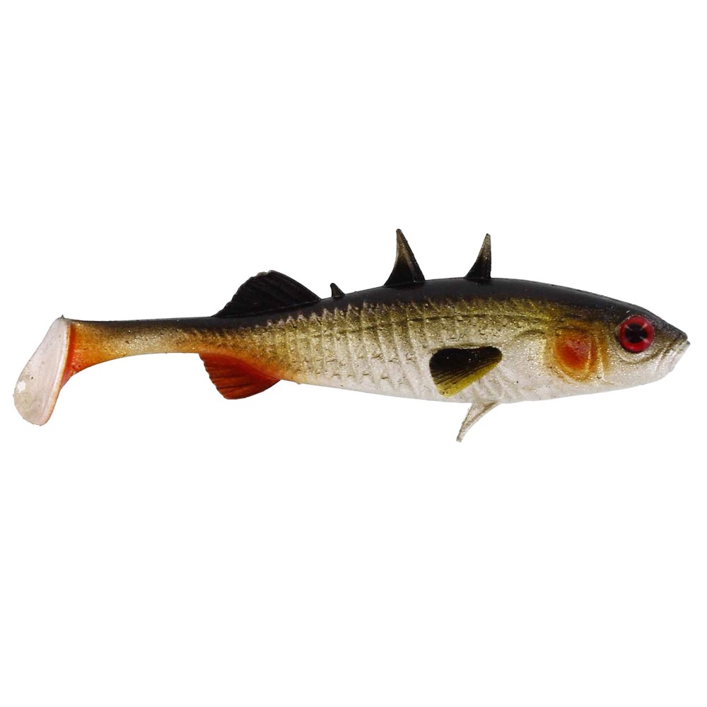 Westin Stanley the Stickleback Gummifisch 9cm - Lively Roach - 5 Stück