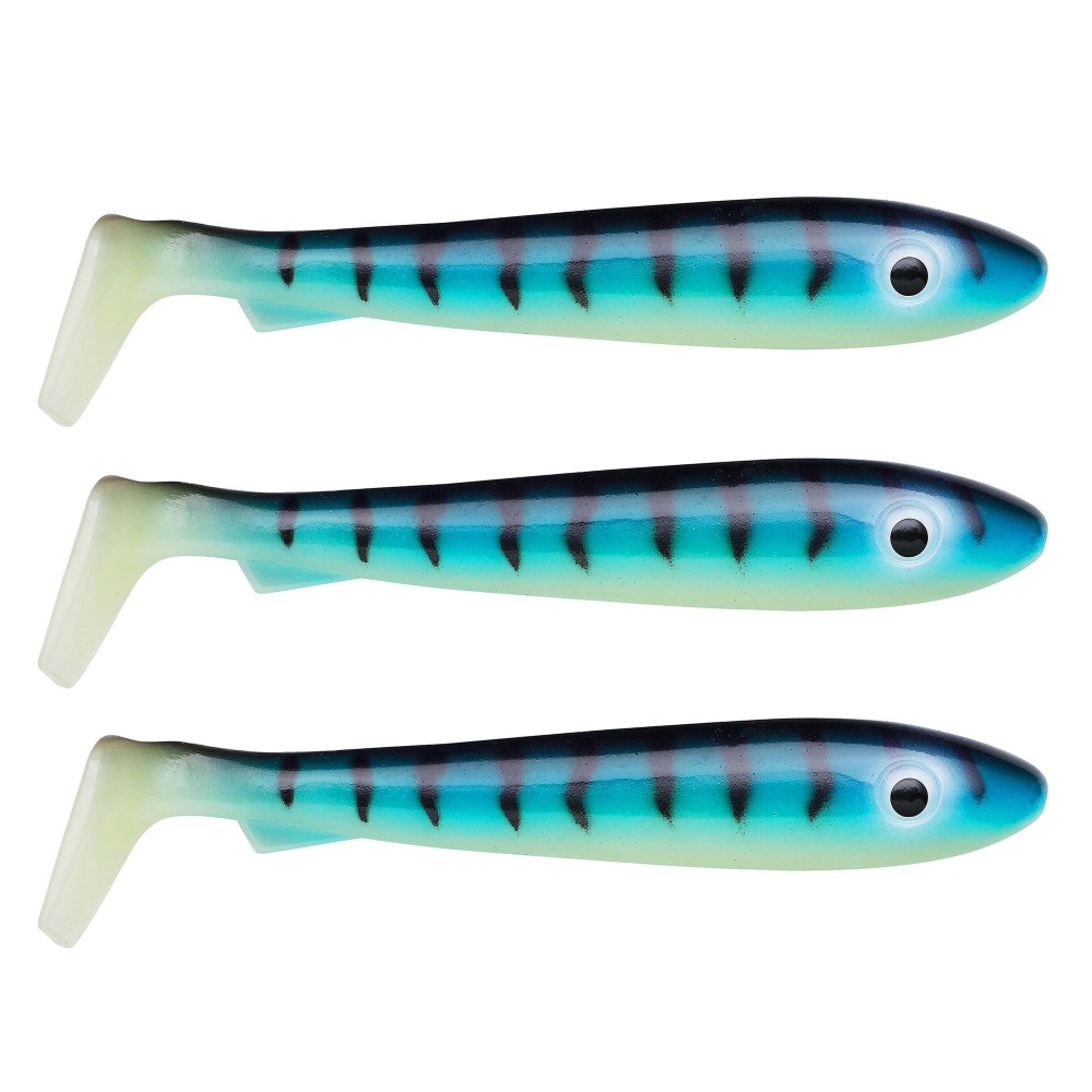 Svartzonker Sweden McRubber BigBass 12.5cm - Glow Makrill - 21g - 3 Stück