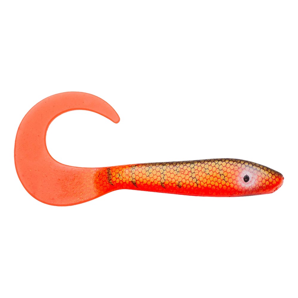 Svartzonker Sweden McRubber Tail Twister 11cm - Red Tiger - 4.5g - 10 Stück