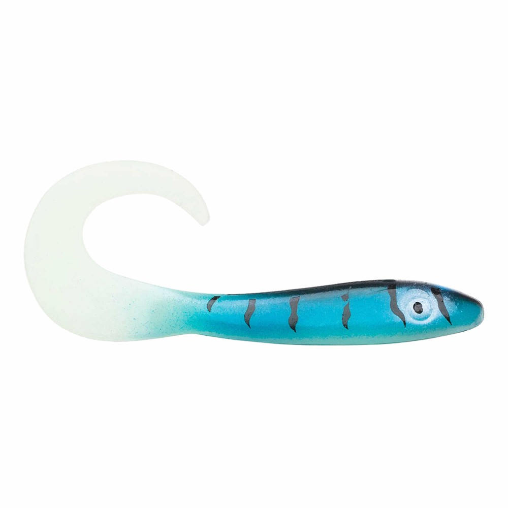 Svartzonker Sweden McRubber Tail Twister 11cm - Glow Mackerel - 4.5g - 10 Stück