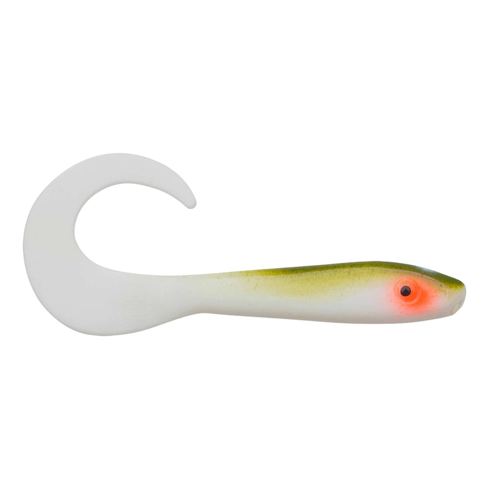 Svartzonker Sweden McRubber Tail Twister 11cm - Olive White - 4.5g - 10 Stück