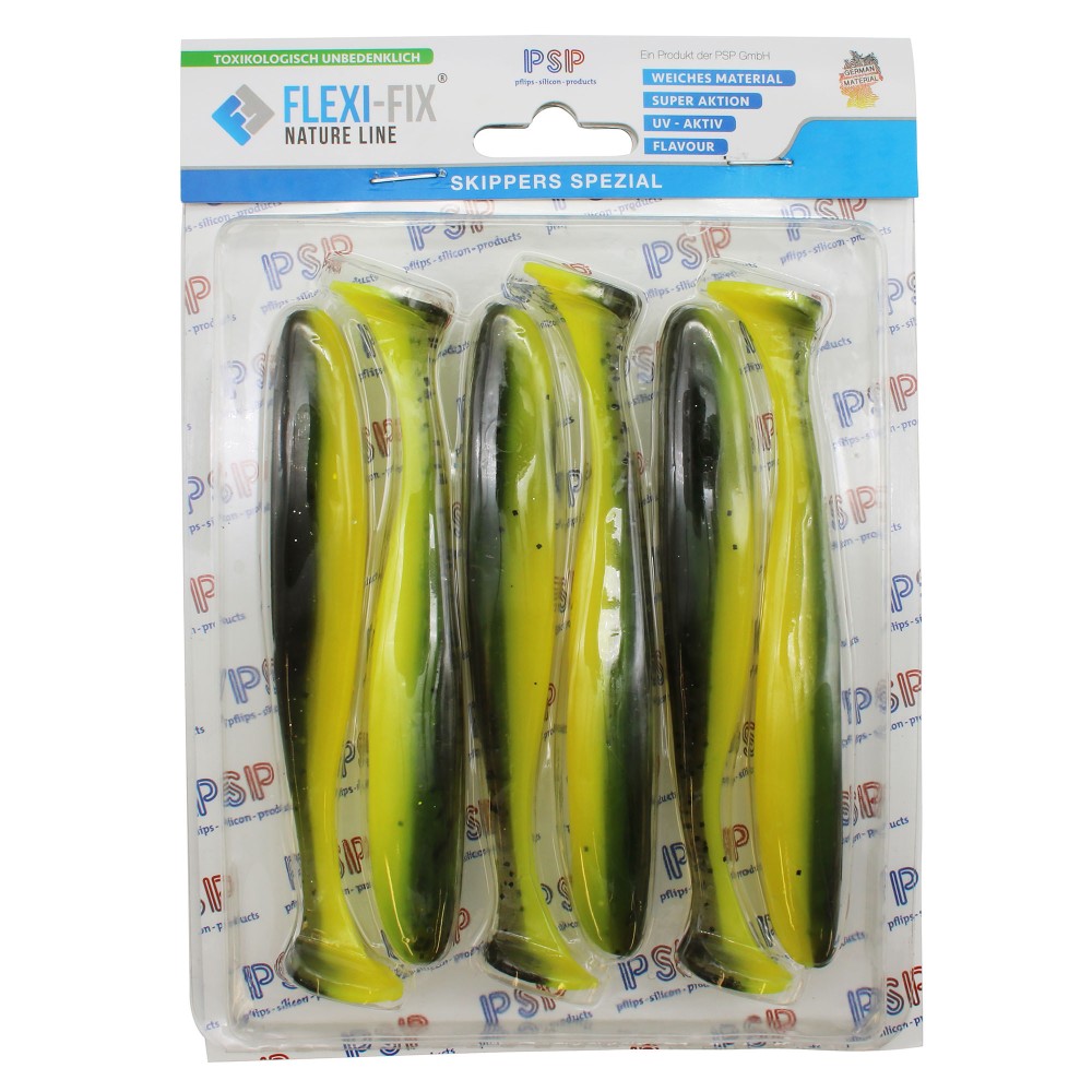 FlexiFix Natureline Gummifische 90mm, 8 Stück, Skippers Spezial