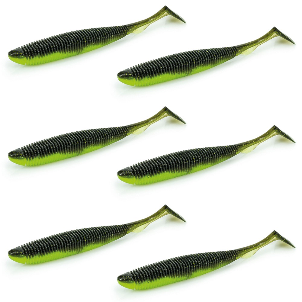 Molix RA Shad Gummifisch 9cm - UV Watermelon Gold/Chart